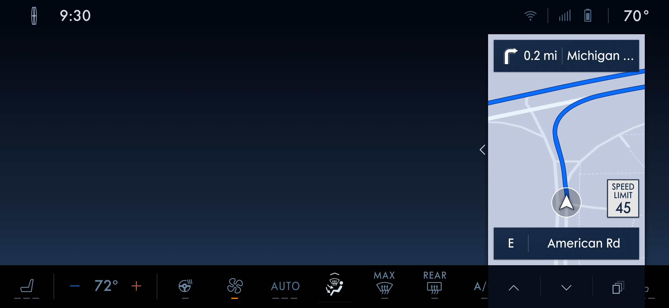 Information On Demand: navigation shown as a smaller secondary panel