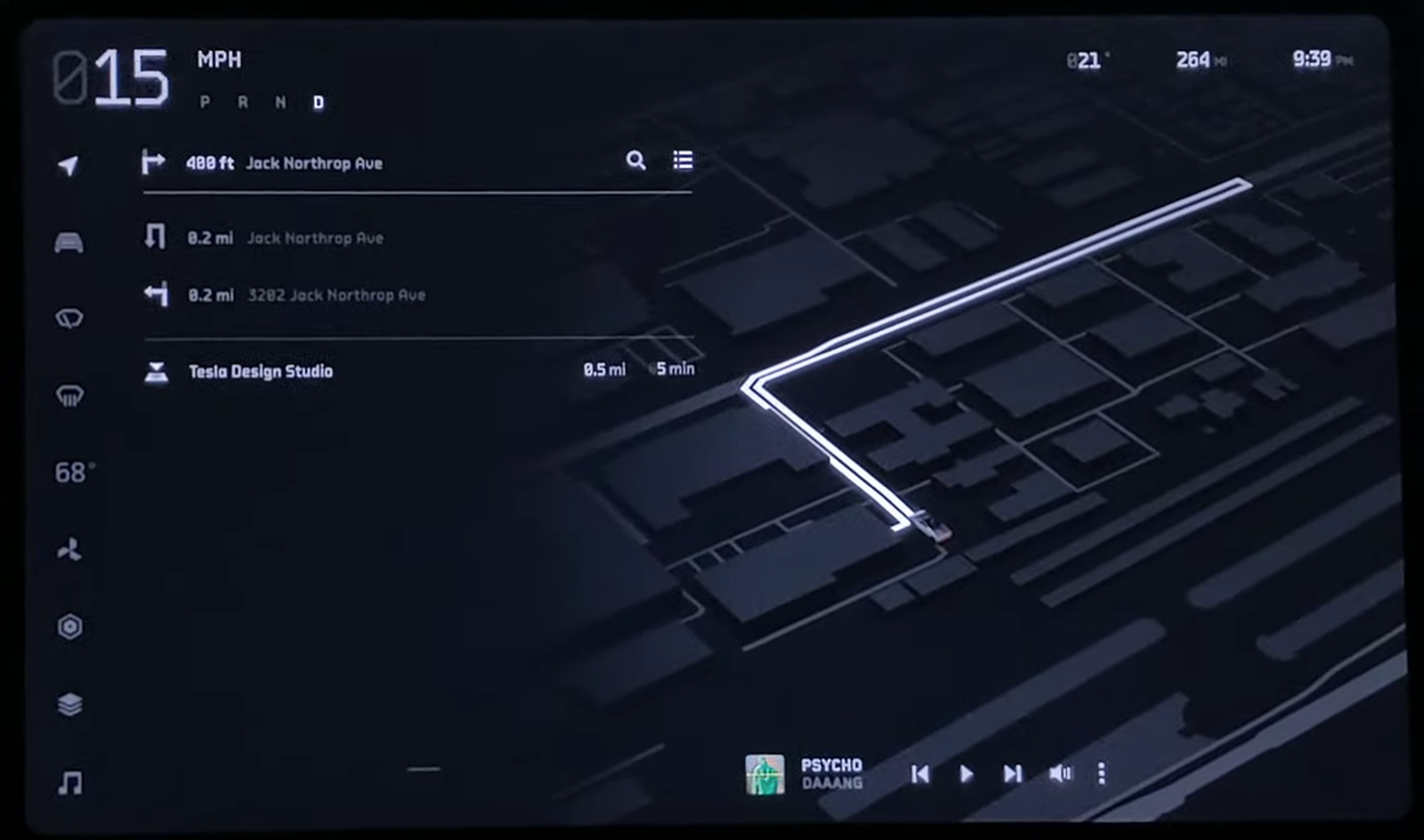 Tesla Cybertruck user interface