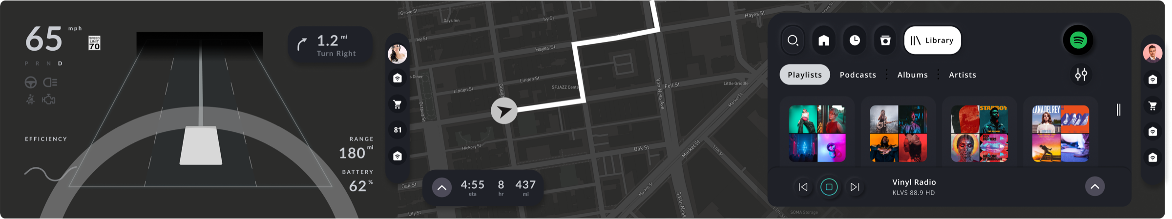 Low-fidelity wireframe: swipe to pass an app between driver and passenger