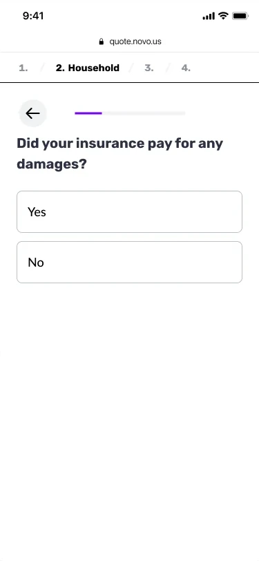 A driving history question with no price on screen.