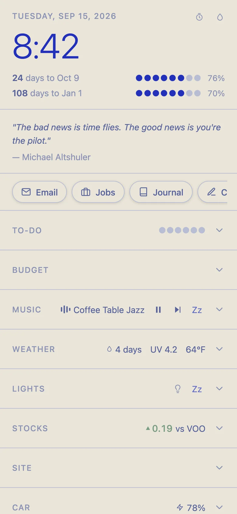 Blue ink theme